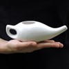 Ancient Impex Ceramic Neti Pot for Nasal Cleansing with 5