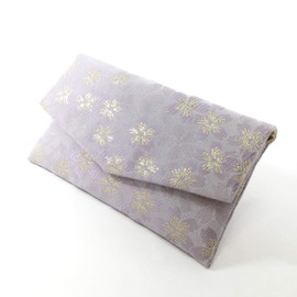 Daiko Sangyo 1643-2 Prayer Beads Case with Tassel Cover, Gold Bootis, Made in Japan, Cherry Blossom Purple