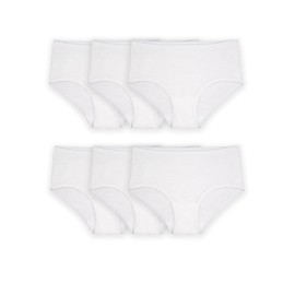 Fruit Of The Loom Girls Tag Free Cotton Brief Multipacks Underwear, Brief - 6 Pack - White, 6 US