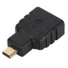 10 Pcs Black ABS Micro HDMI to HDMI Adapter Connector