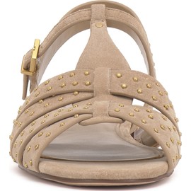 Vince Camuto Women's Chaya Flat Sandal, Tortilla Suede, 6.5