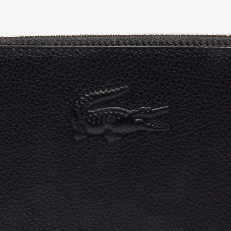 Lacoste Cartera Billfold City Court de piel mujer, Negro, Talla