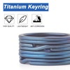 FEGVE Titanium Key Chain Rings Split Rings 4 Pack –