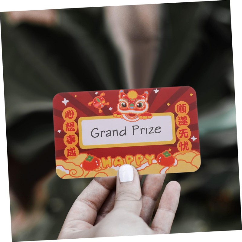 Kisangel 30pcs Lunar Year Scratch Off Cards Fun Prize Game