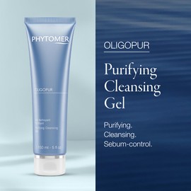 Phytomer Oligopur Purifying Cleansing Gel | Skin Balancing, Oil Absorbing Face Cleanser | Energizing Face Wash Prevents Dull Skin Tone | Safe, Natural Ingredients | Sustainable & Eco-Friendly | 150ml
