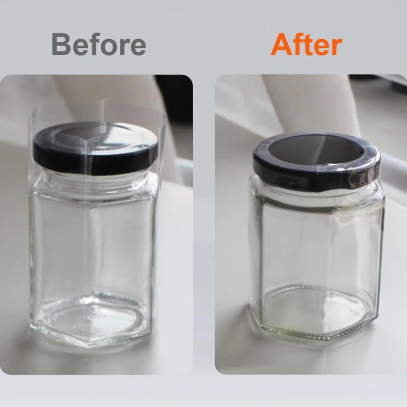 106×38mmsello De Termoencogible Para Mermelada Bote No Imprimir Transparente