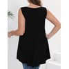 JollieLovin Plus Size Womens Long Tunic Tank Tops Sleeveless Crew