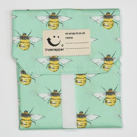 the Wrapper, Re Wrap It Sandwich Bags, Bees, No Waste Packaging, Eco Friendly, Reusable Food Wraps. Made In Scotland.