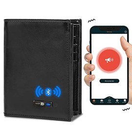 Anti-Lost Wallet for Men, Wallet with Finder Tracker & GPS Position Locator