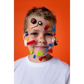 Iconikal 3-Pack Building Block Party Tablecloth 54x84-Inch Colorful Plastic Disposable Water-Resistant Kids Birthday Decoration Boys Block Theme