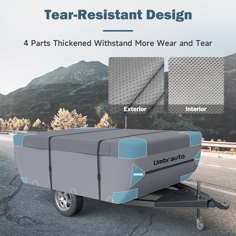 Umbrauto Pop Up Folding Camper Cover Upgraded 7 Layers Top