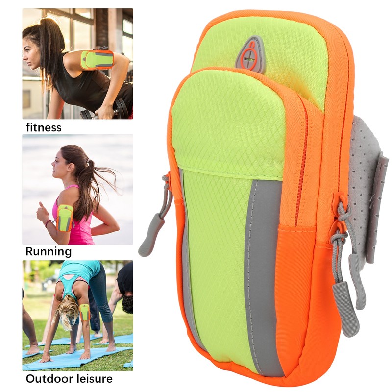 Nylon Mobile Phone Arm Bag Multipocket Men and Women for
