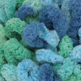 JubileeYarn Fun Finger Loops Yarn - Hilo de poliéster jumbo para peso - 100 g/madeja - Col 136 - Oceanus - 3 madejas