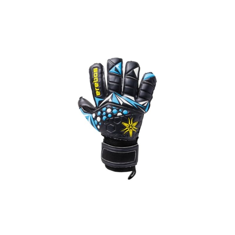 erebos 1000154 Darkness Flat PK Grip Goalie Gloves Black Blue
