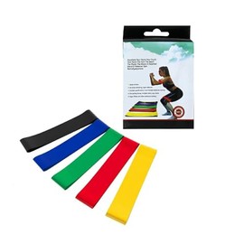 Genérico Bandas Elásticas de Resistencia para Ejercicio, Set de 5, Multicolor, para Yoga, Pilates, Fitness