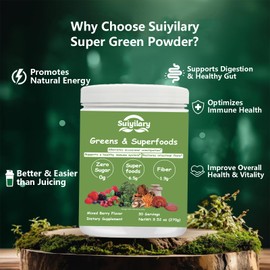Suiyilary Super Greens & Mushroom Matcha 105g