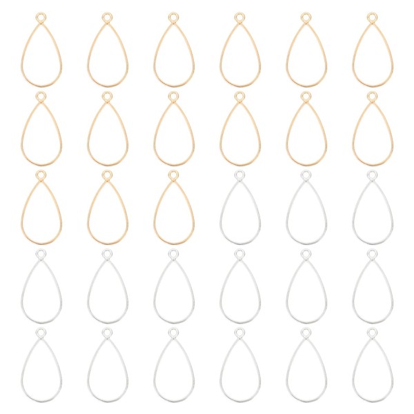 PATIKIL 40pcs Open Bezels, Resin Bezels Pendants Mold Open Back