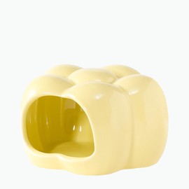 Ceramic Hamster Hideout, Cute Sunflower Shaped Hamster House - Washable Ceramic Guinea Pig Bedding, Guinea Pig Hideout Mini Hut Small Animal Hideout Cave Cage Accessories