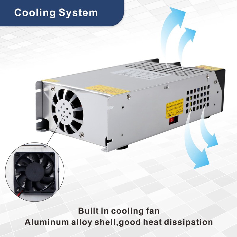 BOSYTRO AC to DC Converter 12V Power Supply 1200W Max