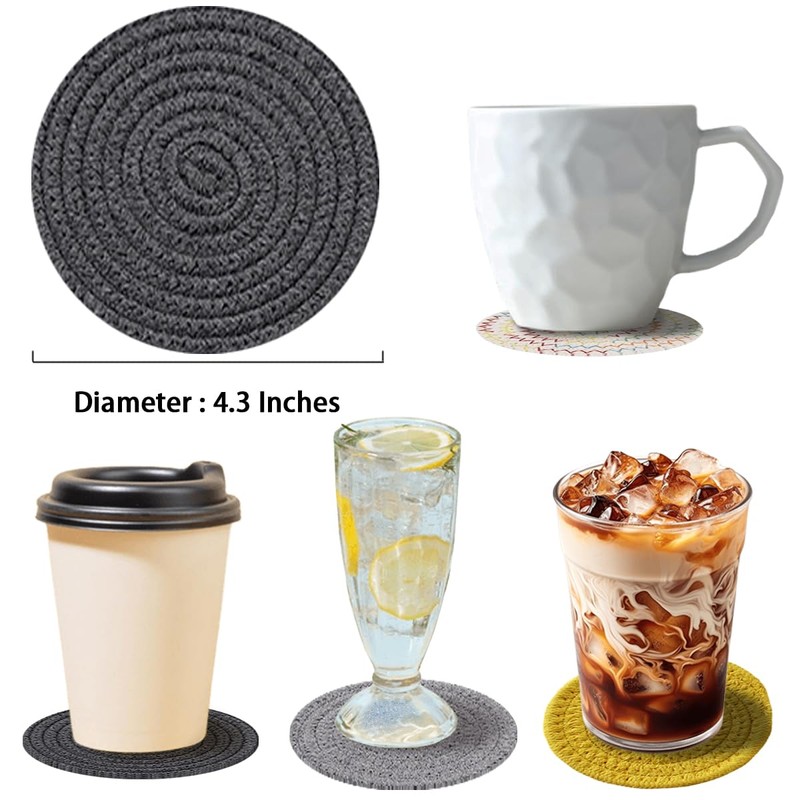 marysgift Placemats and Coaster Sets 6 Water Absorbent Drink Coasters