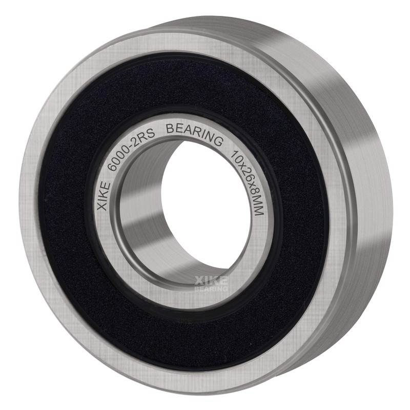 XIKE 6000-2RS Sealed Ball Bearings 10x26x8mm, Bearing Steel｜Pre-Lubricated｜Double Rubber Seals｜6000RS