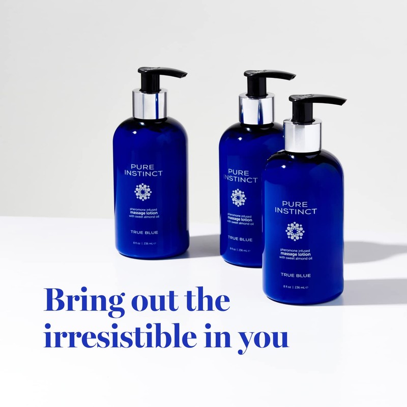 Pure Instinct Pheromone Massage Lotion True Blue 8oz