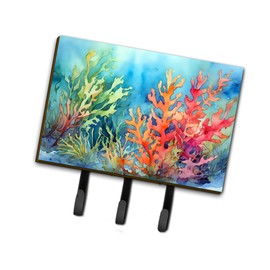 Caroline's Treasures Seaweed Leash or Key Holder Wall Hooks, Key Hooks Holder, Coat Rack Wall Mount, Coat Hooks, Hooks for Hanging Keys, Towels, Aprons, Leashes