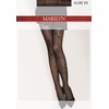 MARILYN Elegant Tights with Motif and Lettering, 40 Denier, Black