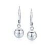 Simple Basic Dangling Lever back Round Bead Ball Drop Earrings