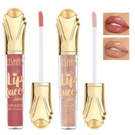2Pack Flüssig Lippenstift für Frauen Lip Plumping Lipgloss für trockene Lippen, Matte Lip Gloss Long Lasting Moisturizing Liquid Lipstick