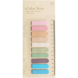 200pcs Colorful Sticky Index Tabs,10 Colors Translucent Sticky Note Tabs,Writable Book Tabs Page Tabs with Ruler for Annotating Books,Filing Products (The Evening of The Flower)