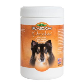 Bio-groom Pro-White Dog Grooming Powder – Harsh Coat Defense, Dog Bathing Supplies, Puppy Wash, Cat & Dog Grooming Supplies, Cruelty-Free, Made in USA, Dog Powder for Odor – 8 oz 1-Pack