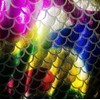 LushFabric Mermaid Scale Print Fabric Fish Tale Scales Foil -