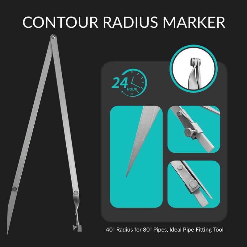 ZGTools Contour Radius Marker - Up to 40" Radius, Aluminum