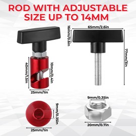 BOHUIZ 8 PCS Car Hood Prop Struts Clamp, Hood Strut Clamp Car Hood Holder Lift Support Retaining Clip Rod Retaining Holder Tool (Yellow, Blue, Red and Black)