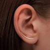 Earrings Sterling Silver Ear Climbers Long Curved Bar Studs, Ear