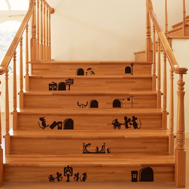 Fujitoya Wall Sticker Mouse Pattern Super Cute Simple 3D Wall