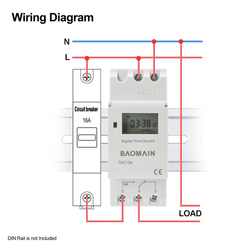 Baomain THC15A AC 220V - 240V Digital LCD Power Programmable