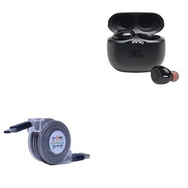 BoxWave Cable Compatible with JBL Tune 125TWS - miniSync - USB-A to USB Type-C, Retractable Cable 5 Pre-Set Lengths Avoid Tangles