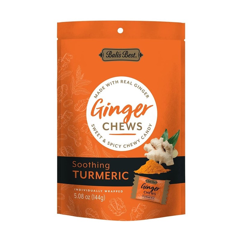 Bali's Best Ginger Chews, Soothing Turmeric Flavor, 5.08 Oz (Pack