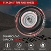 LTNICER (2-Pack) 11x4.00-5 Flat-Free Lawn Mower Tires and Wheels, 3.4"