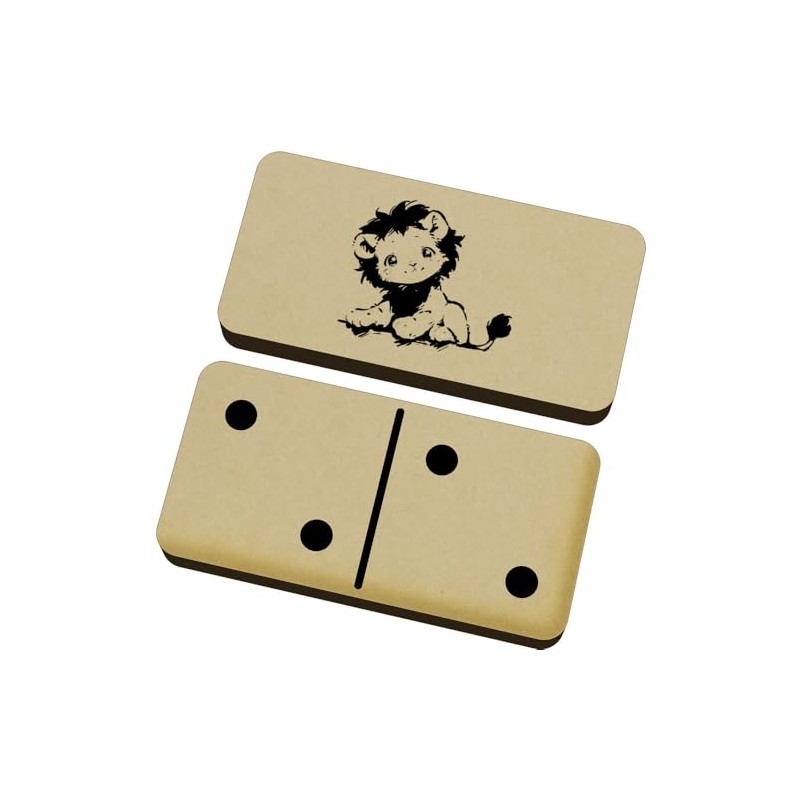 Azeeda 'Cute Sketchy Lion ' Domino Set & Box (DM00048676)