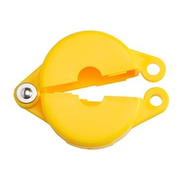Brady Hinged Gate Valve Lockout, Yellow, for 1" - 2-1/2" Valve Handle Diameters