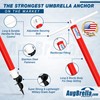 AugHog® AugBrella Commercial-Grade Beach Umbrella Sand Anchor White – Heavy-Duty
