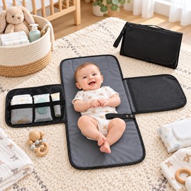 Portable Baby Diaper Changing Pad with Storage Pockets – 58 × 34 cm Changing Mat for Travel and Everyday Outings