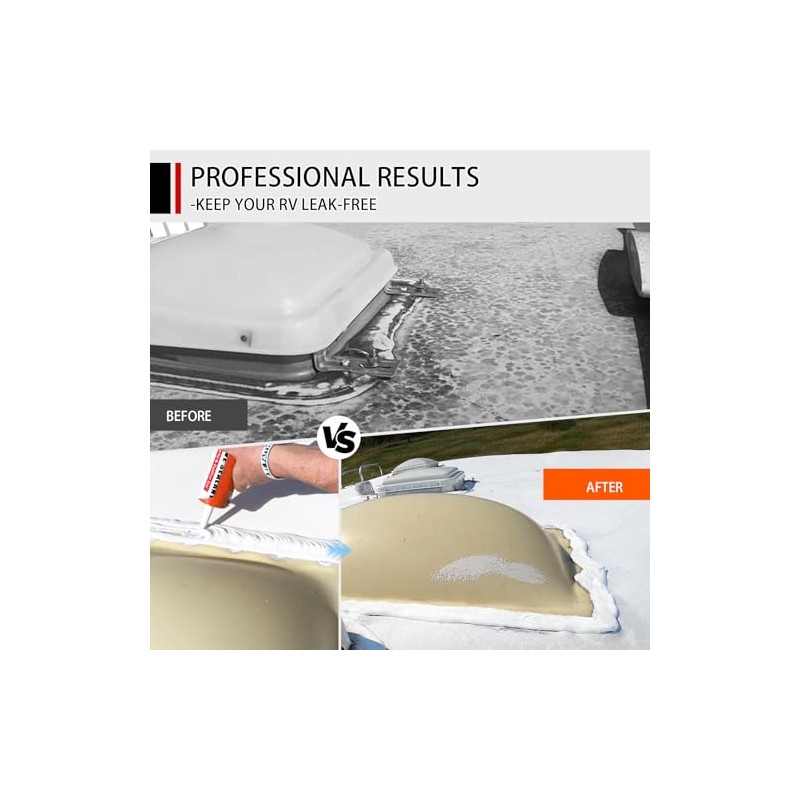 Self-Leveling RV Roof Sealant - 4 Pack Waterproof Silicone