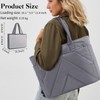 Keureedg Tote Bag for Women, Puffy Work Handbag with Zipper