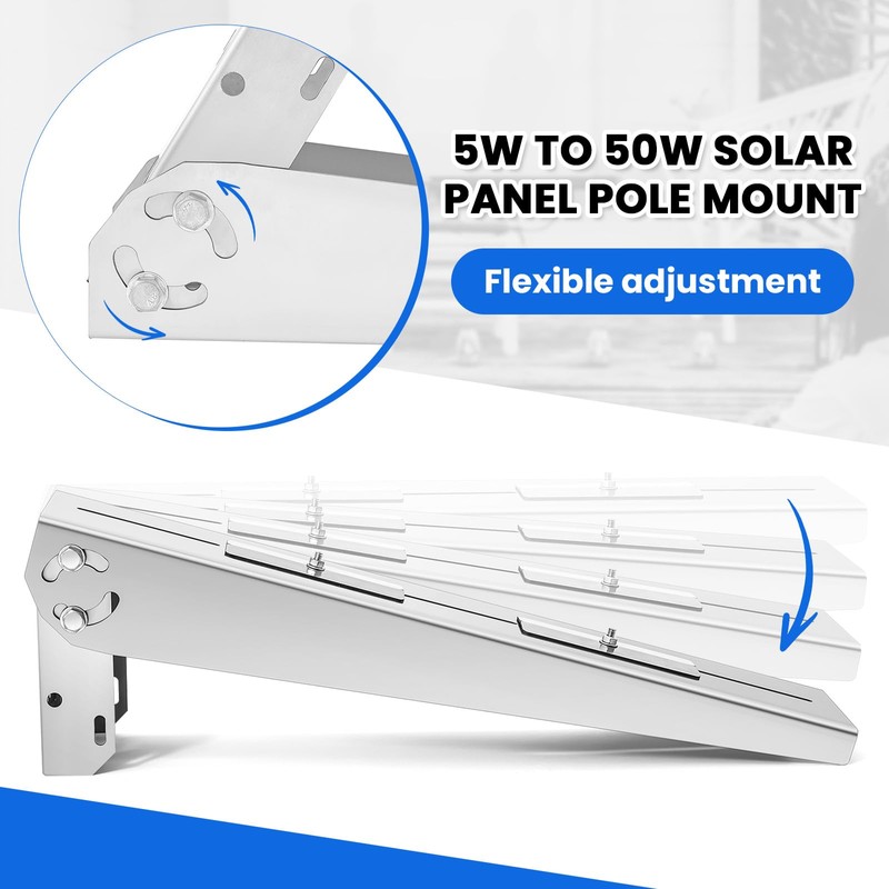 Yaocom 2 Pack Solar Panel Pole Mount Kit Universal Angle