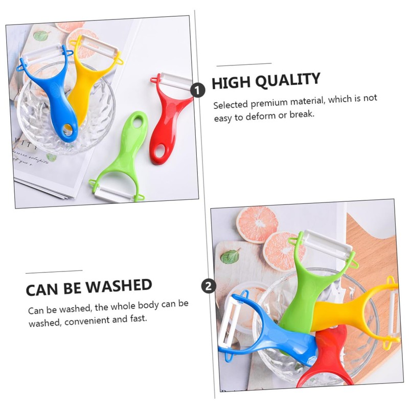 Alipis 10pcs Set of Ceramic Peelers Ideal for Vegetables Fruits