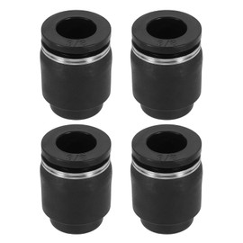 sourcing map 4Pcs Pneumatic Cap Style Plug Fittings, 3/8" Tube OD Plastic Push to Connect Tube Air Line Fitting for Hydraulic and Pneumatic Systems